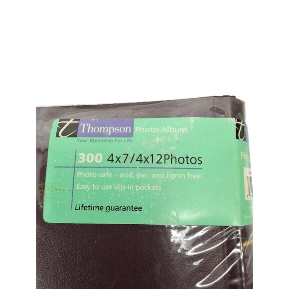 Thompson Brown Photo Album For 300 4"x6" Or 4"x12" Photos Acid-Free Slip-In Pock - Picture 2 of 6